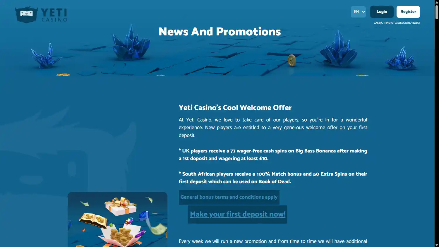Yeti Casino screenshot 2