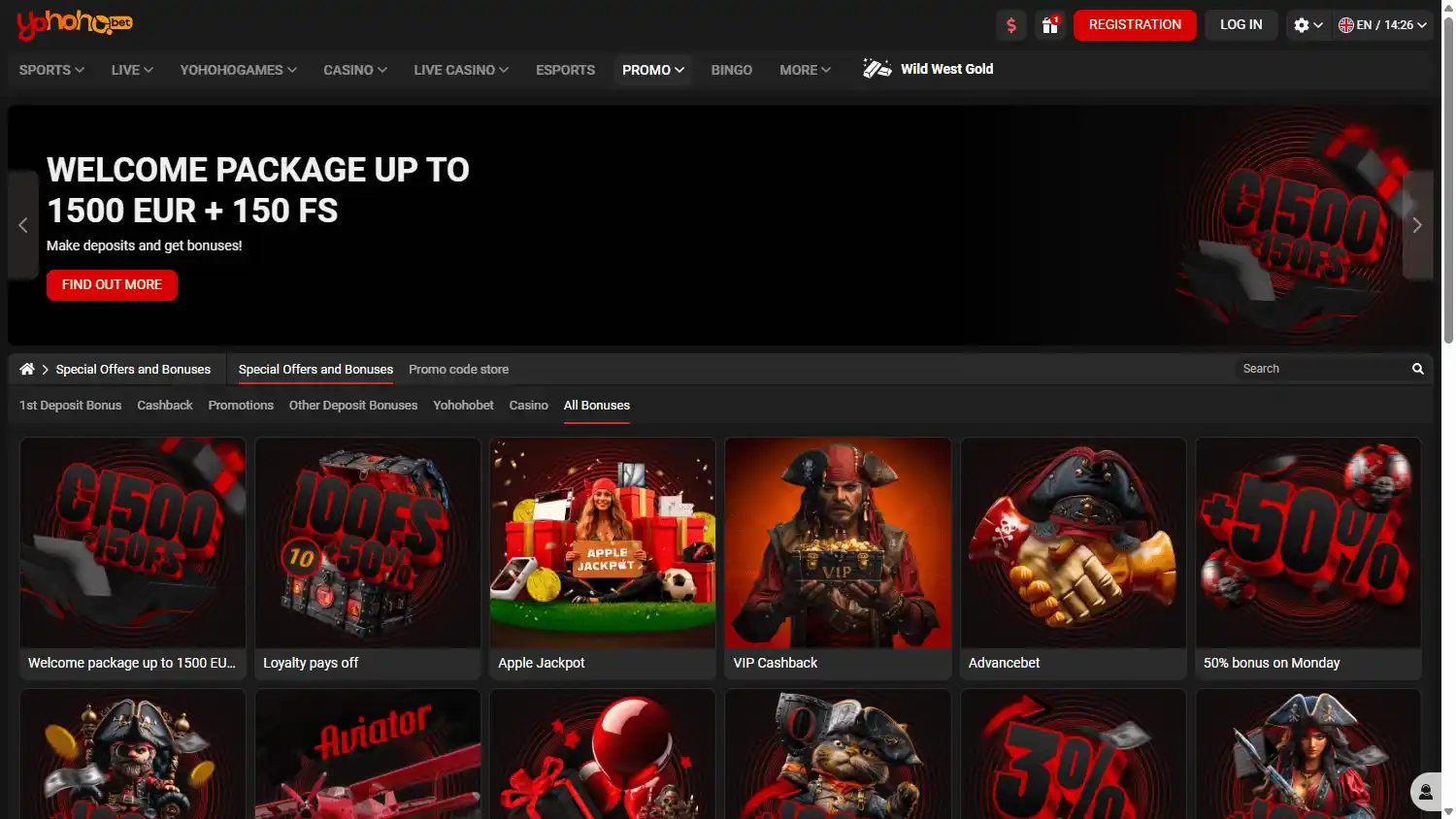 Yohohobet Casino screenshot 3