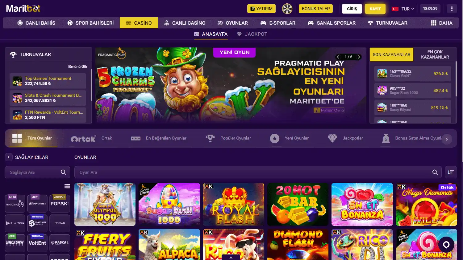 Maritbet Casino screenshot 2