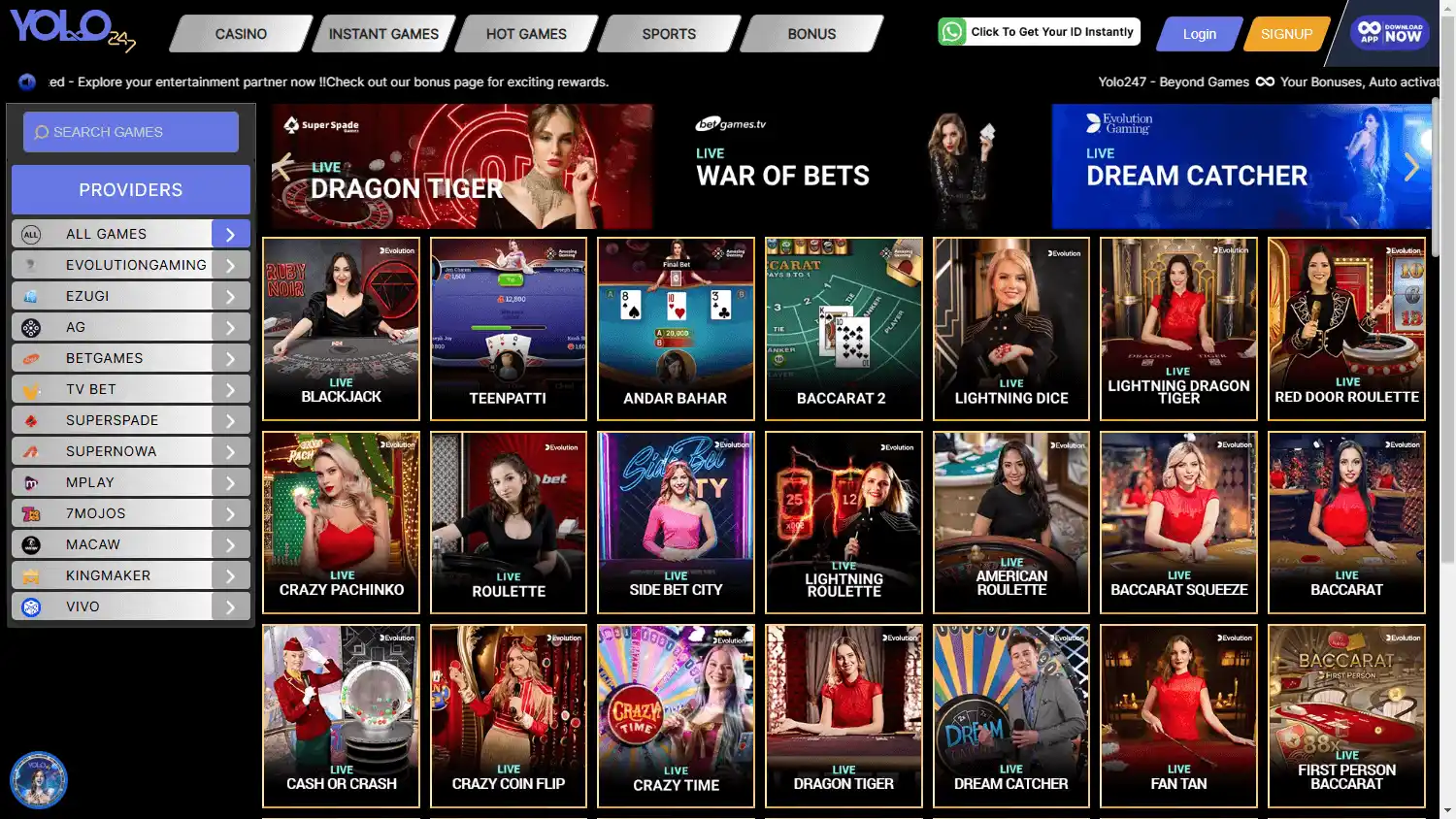 Yolo247 Casino screenshot 2