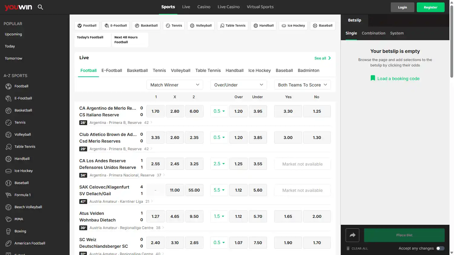 Youwin Casino screenshot 1