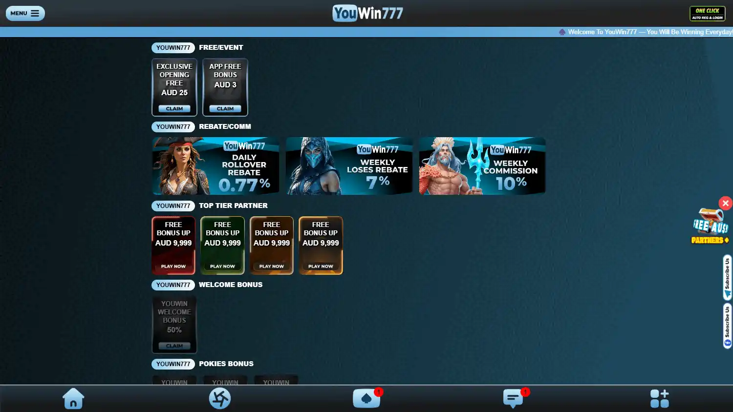 YouWin777 Casino screenshot 2