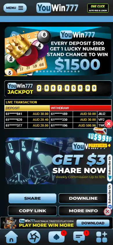 YouWin777 Casino screenshot 3