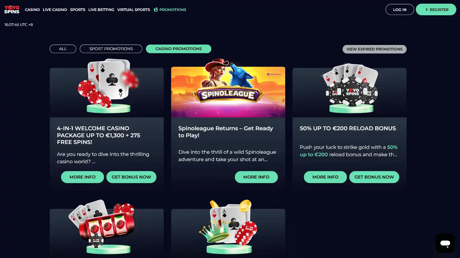 YoyoSpins Casino screenshot 3