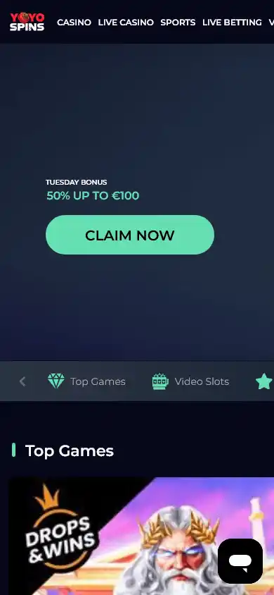 YoyoSpins Casino screenshot 4