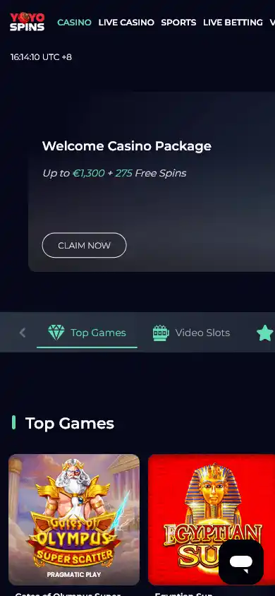YoyoSpins Casino screenshot 5