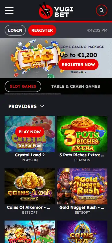 Yugibet Casino screenshot 6