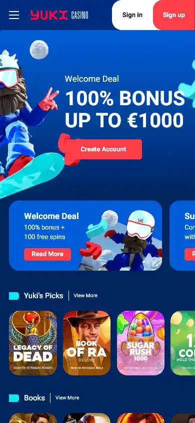 Yuki Casino screenshot 2
