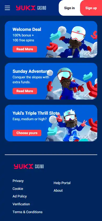 Yuki Casino screenshot 4