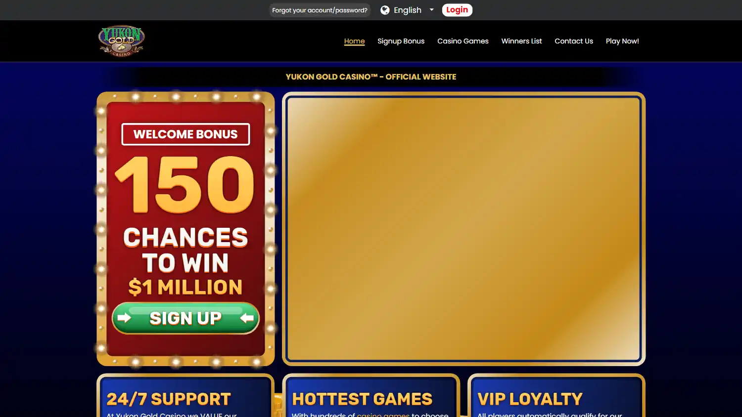 Yukon Gold Casino screenshot 1