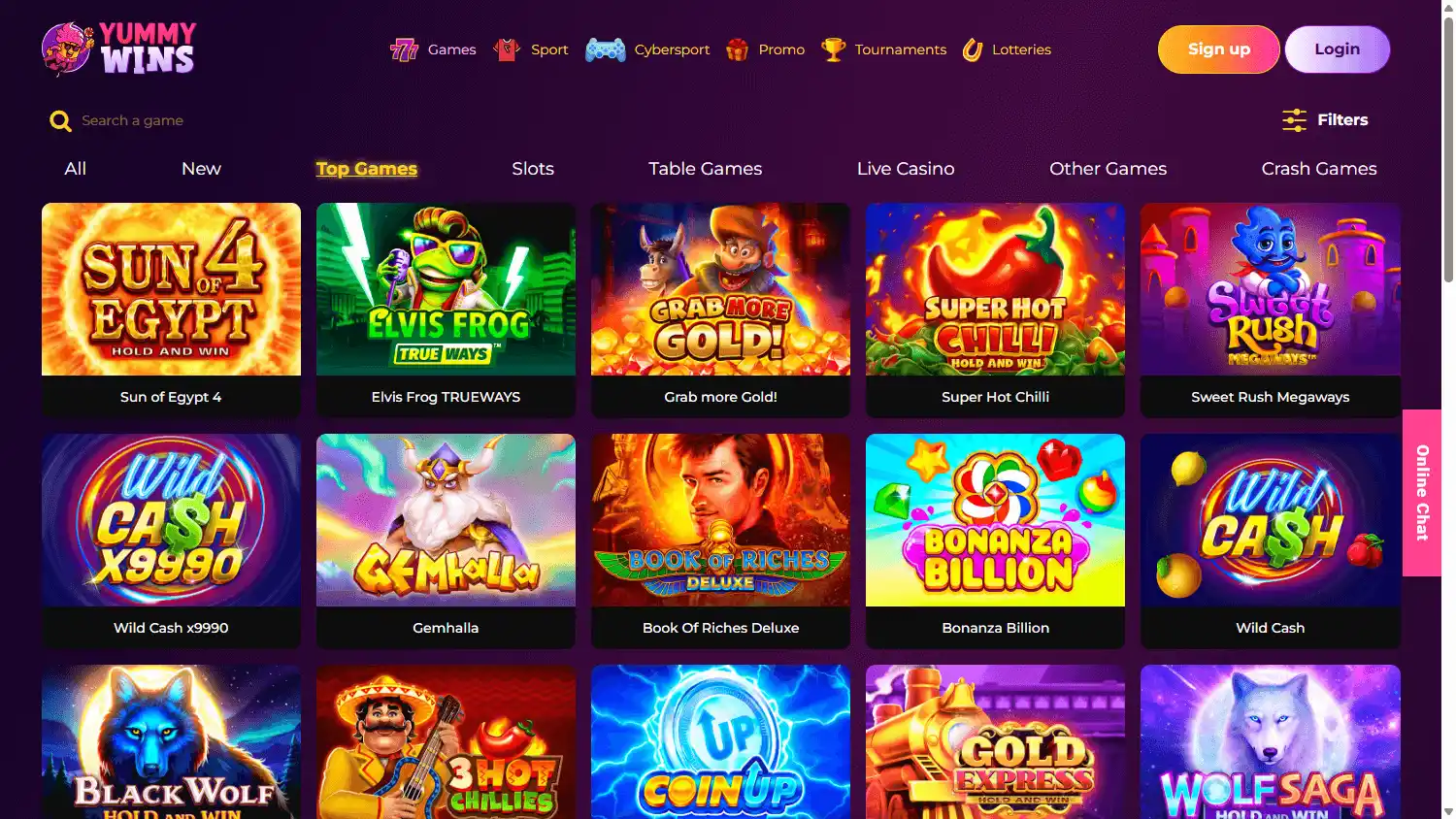 Yummy Wins Casino screenshot 2