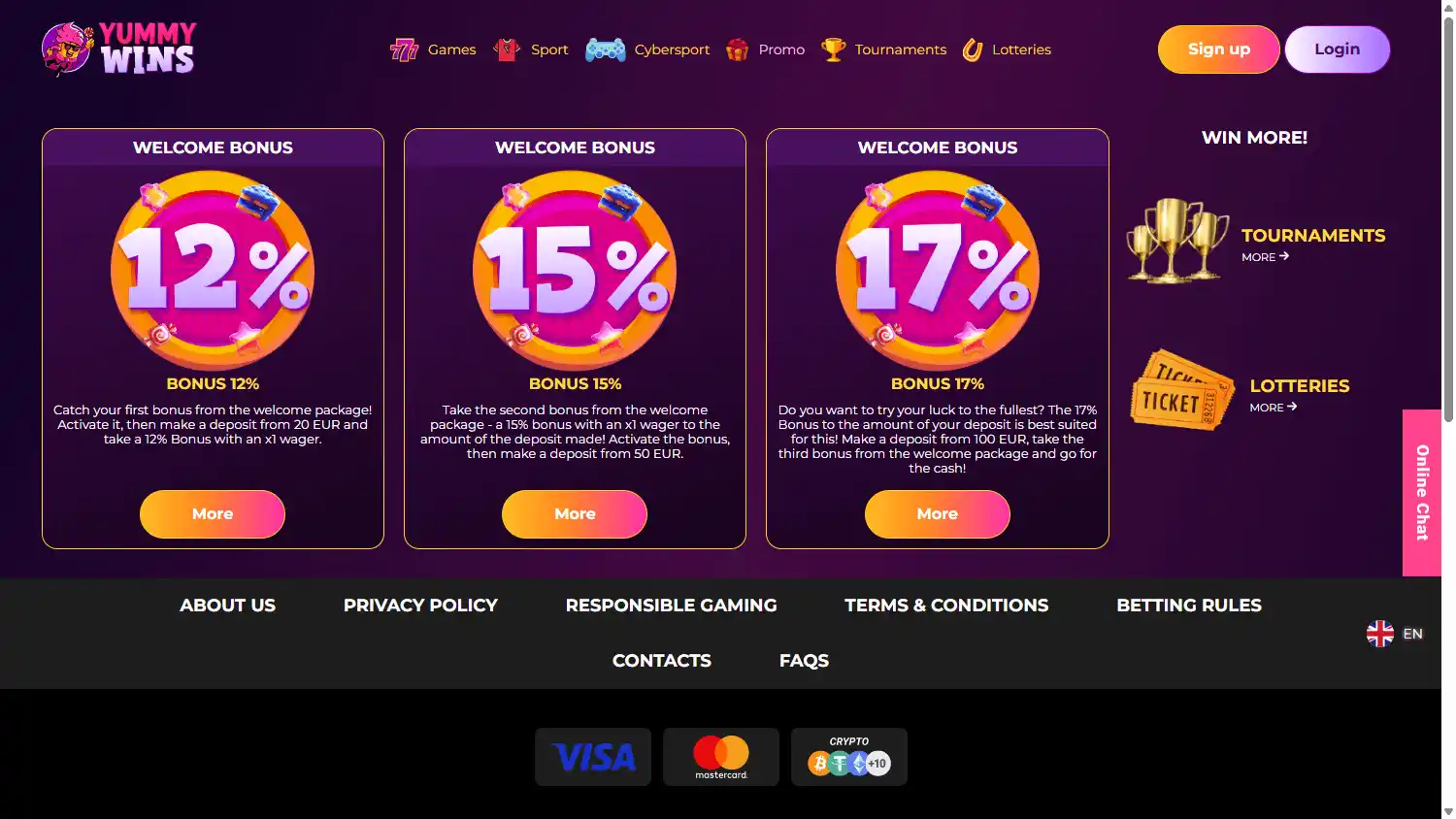 Yummy Wins Casino screenshot 3