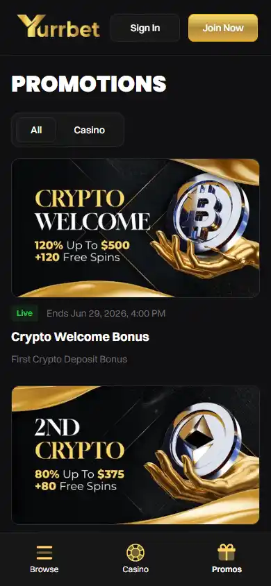 Yurrbet Casino screenshot 6
