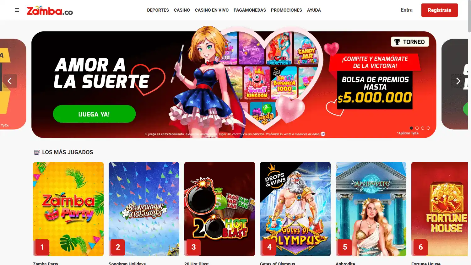 Zamba Casino screenshot 1