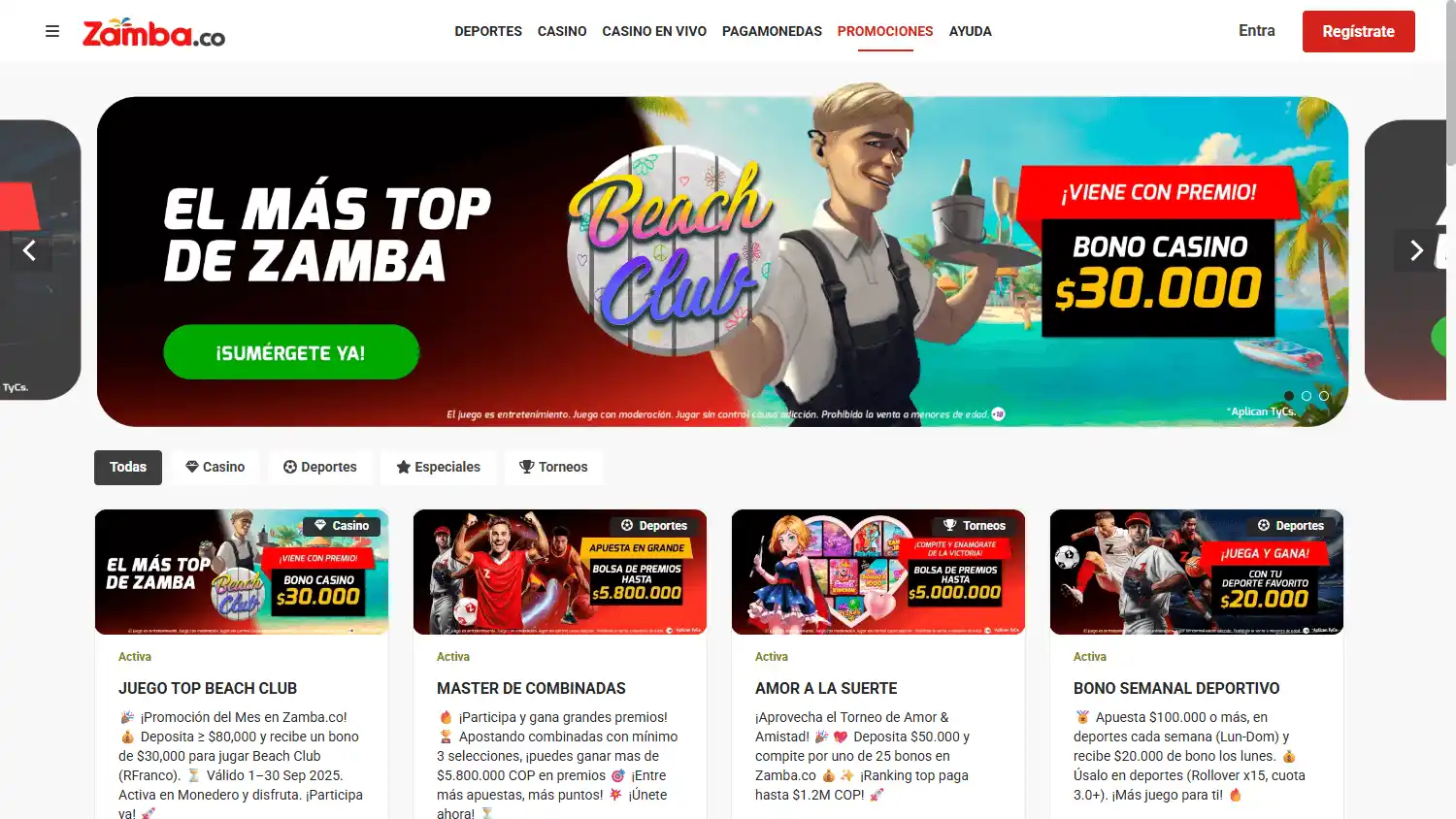 Zamba Casino screenshot 4