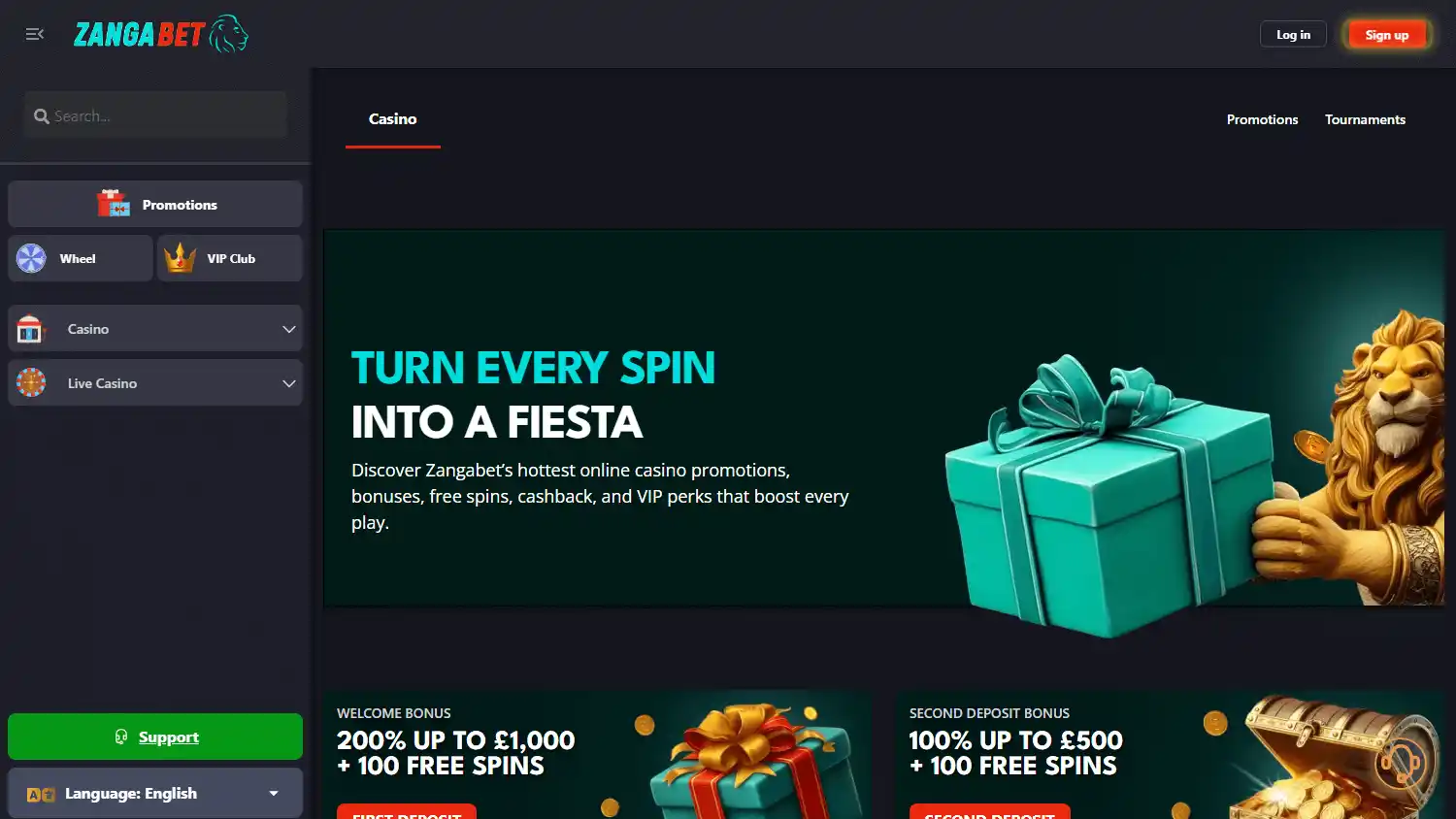 Zangabet Casino screenshot 3