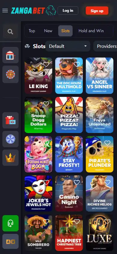 Zangabet Casino screenshot 5