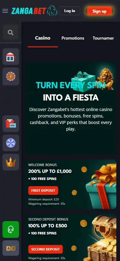 Zangabet Casino screenshot 6