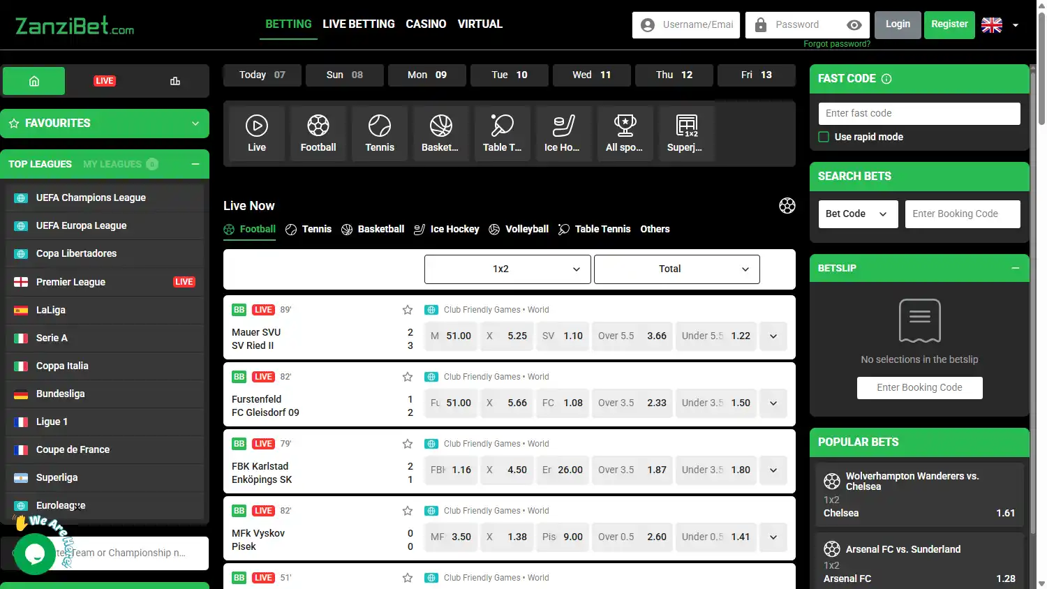 Zanzibet Casino screenshot 1