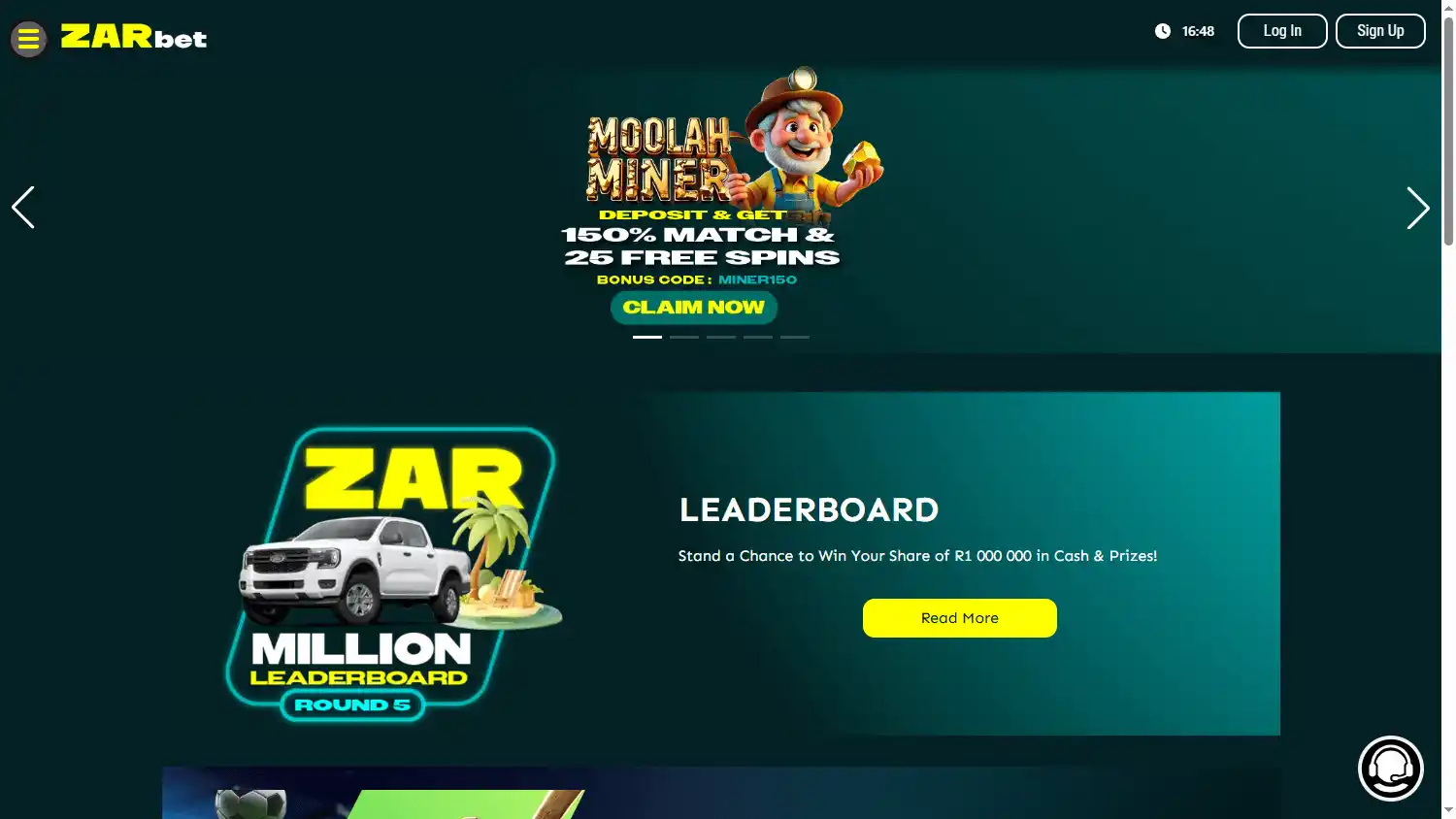 ZARbet Casino screenshot 2