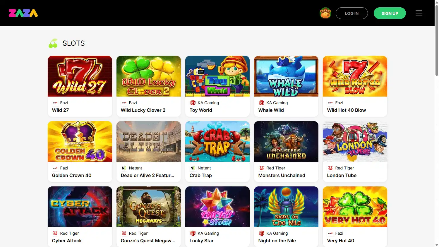 Zaza Casino screenshot 2