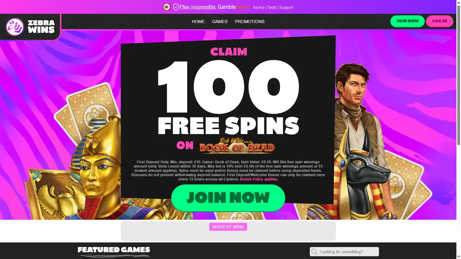 Zebra Wins Casino screenshot 1