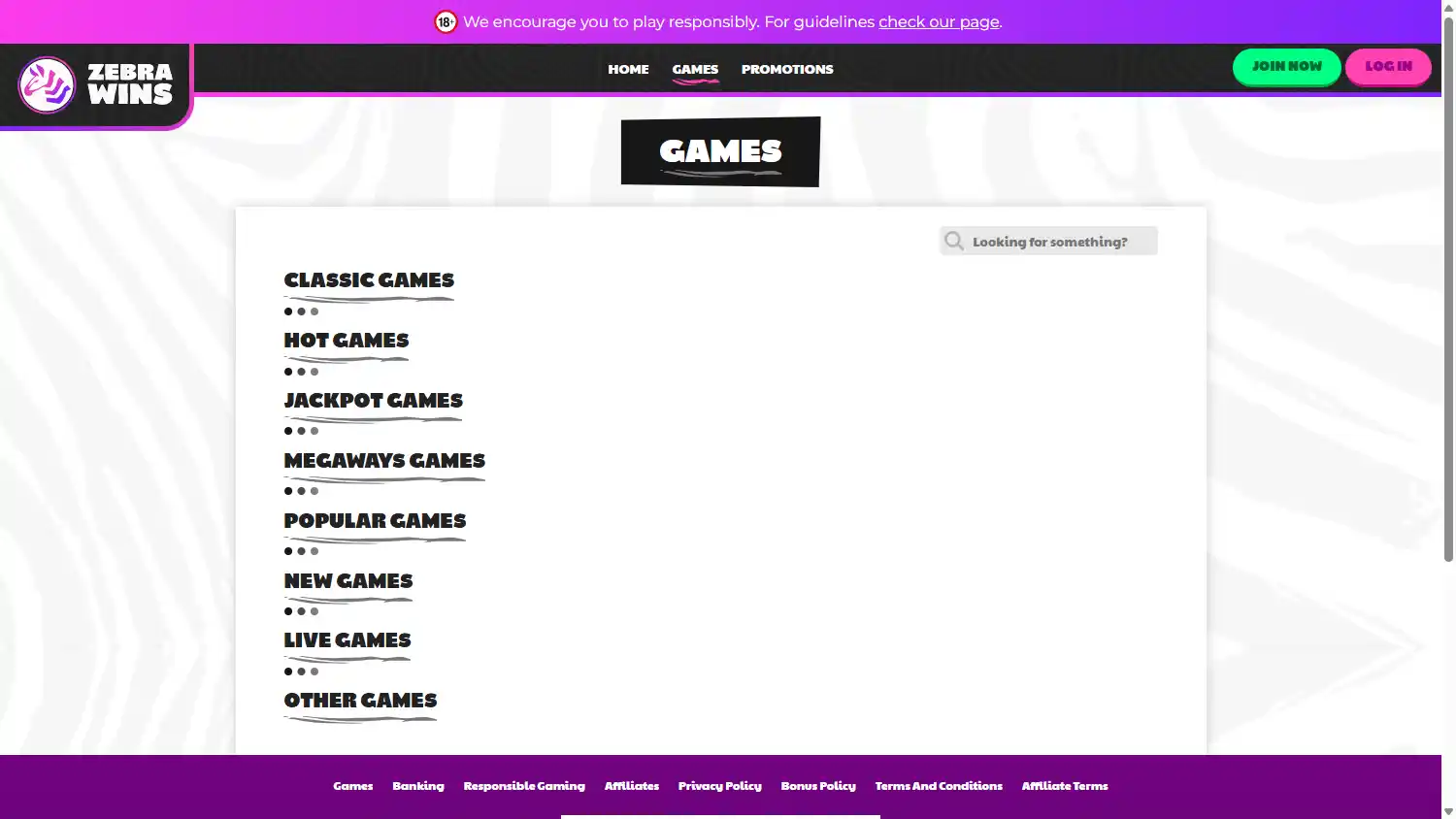 Zebra Wins Casino screenshot 3