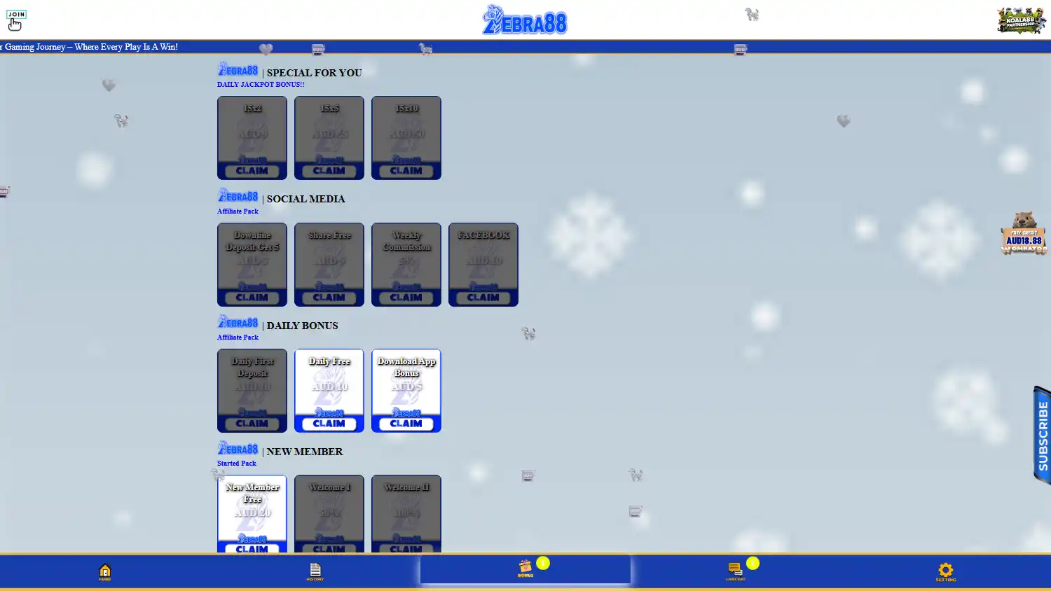 Zebra88 Casino screenshot 2