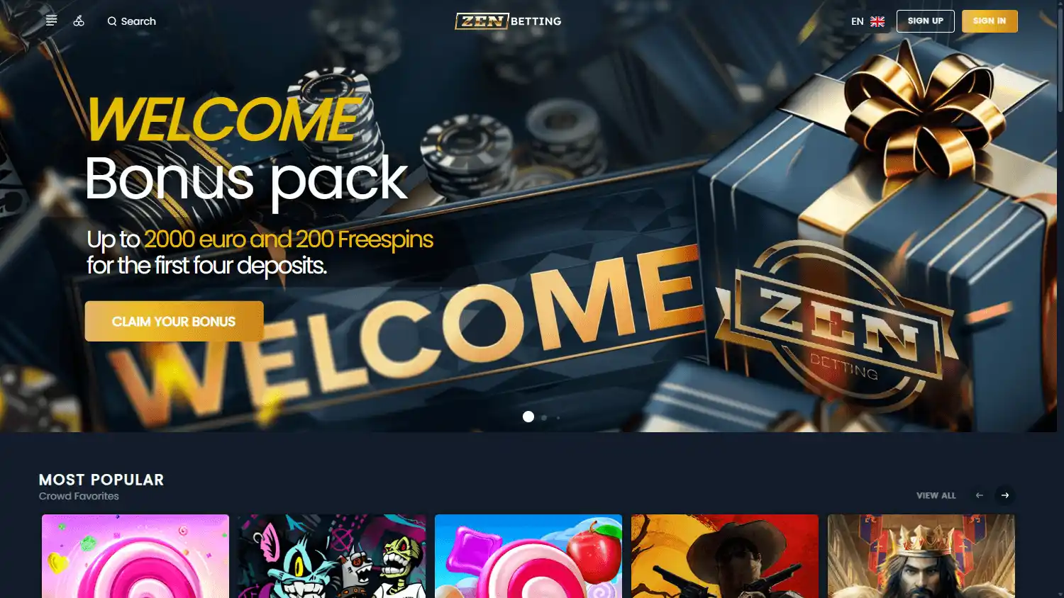 ZenBetting Casino screenshot 1