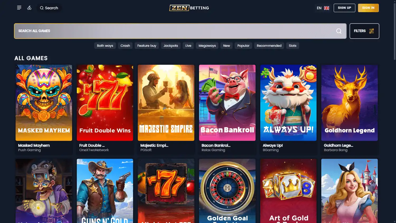 ZenBetting Casino screenshot 2
