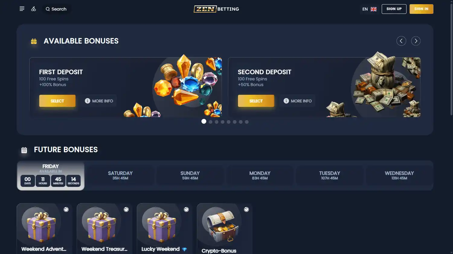 ZenBetting Casino screenshot 3