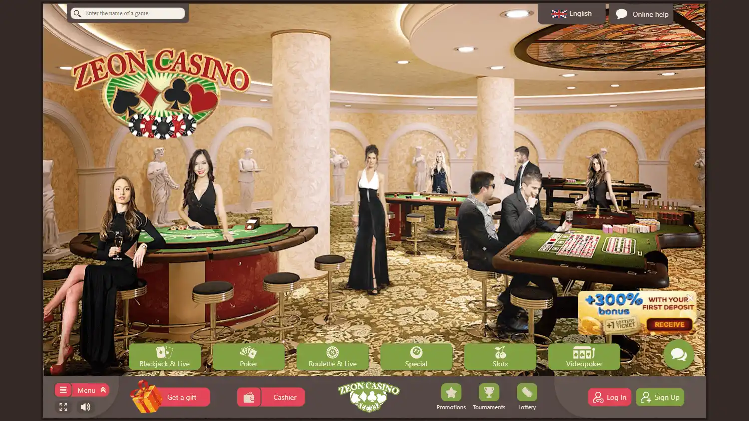 Zeon Casino screenshot 1