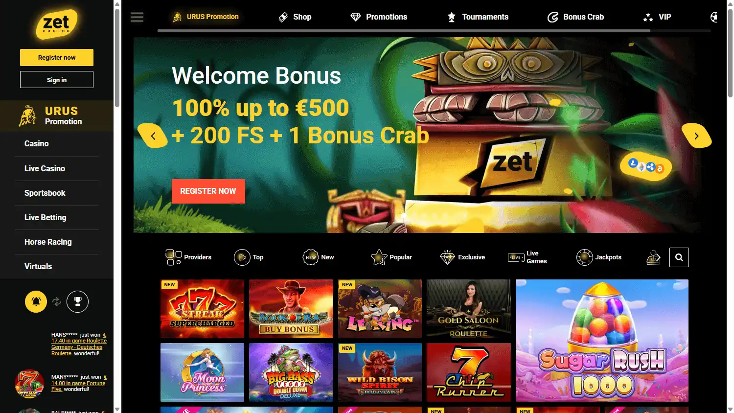 ZetCasino screenshot 2