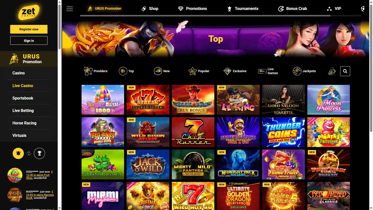 ZetCasino screenshot 3