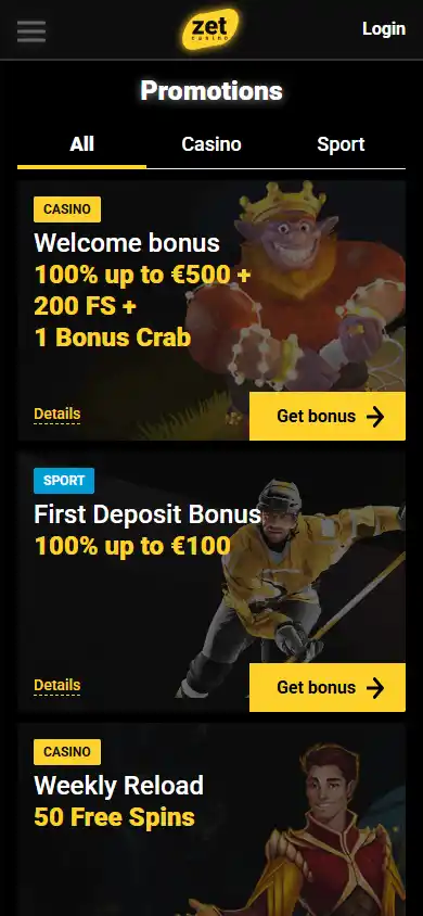 ZetCasino screenshot 7