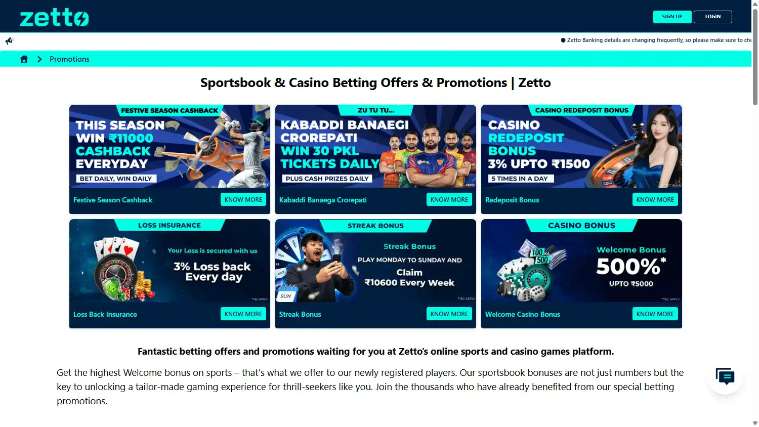 Zetto Casino screenshot 3