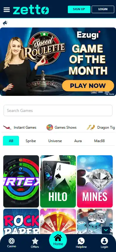 Zetto Casino screenshot 5