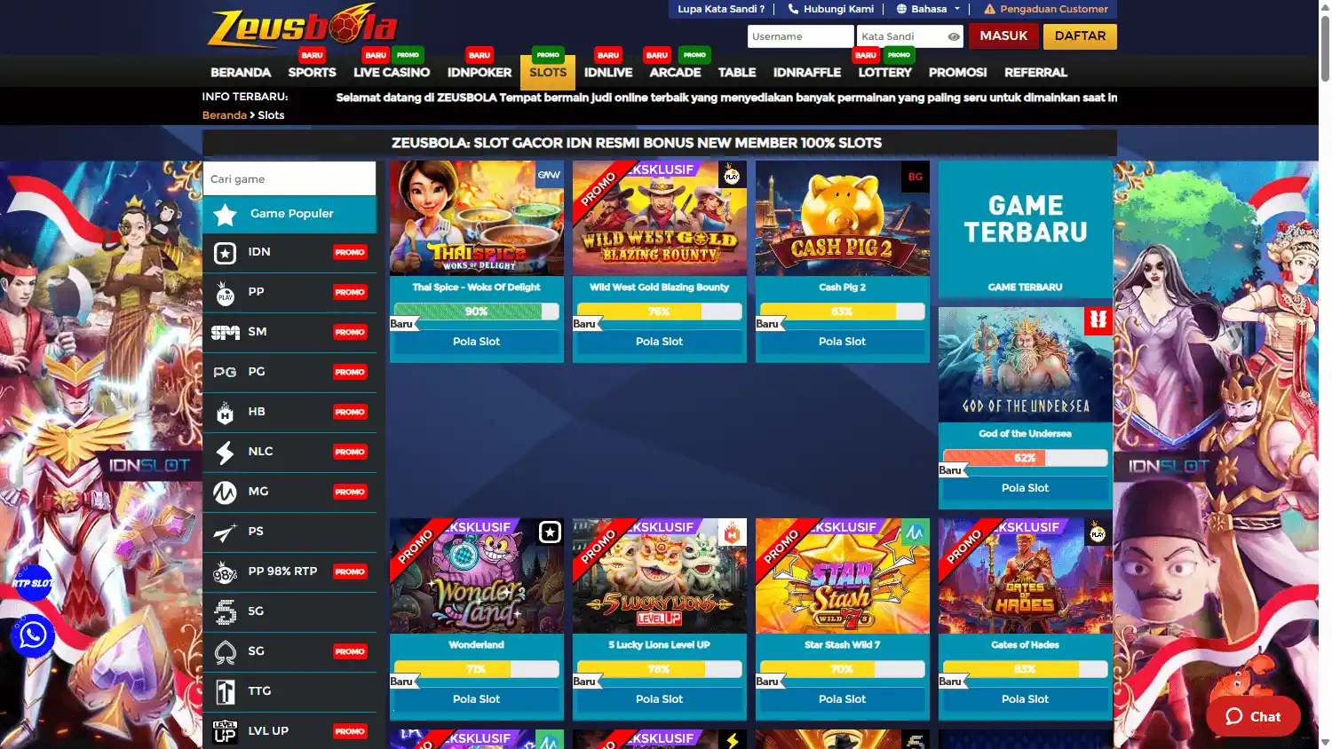 Zeusbola Casino screenshot 2
