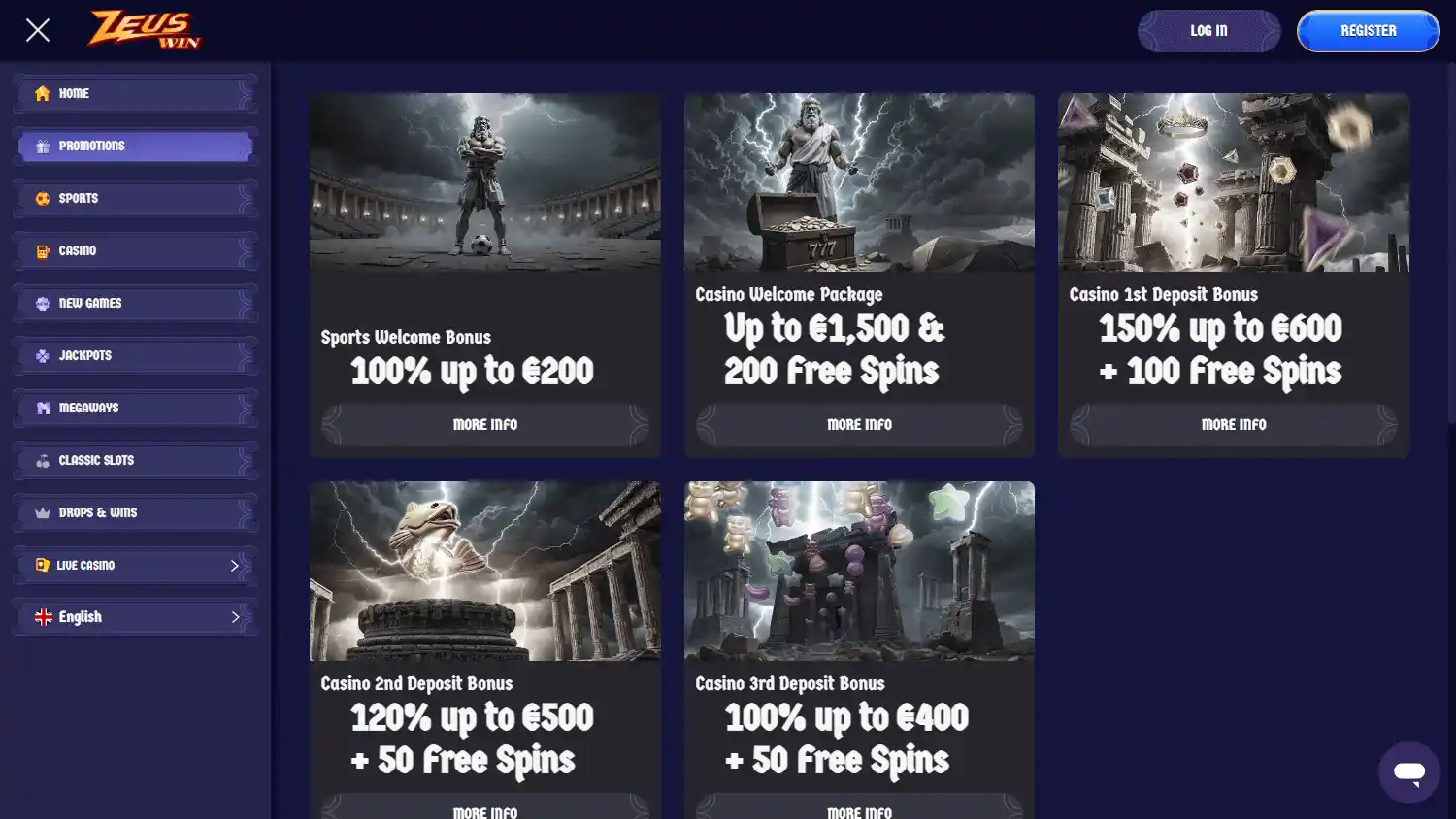 ZeusWin Casino screenshot 3