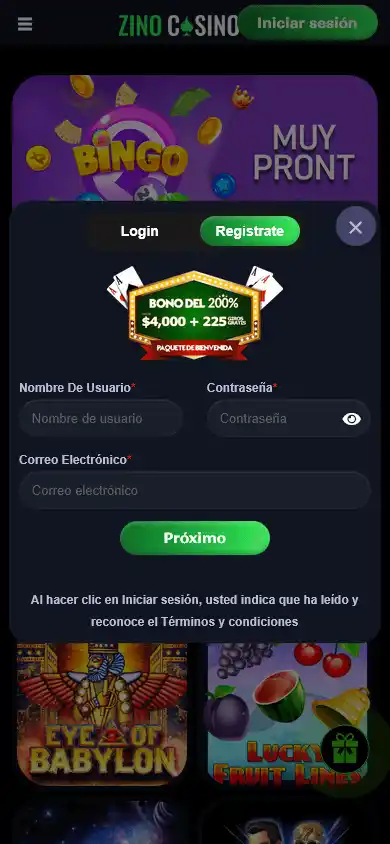 Zino Casino screenshot 1