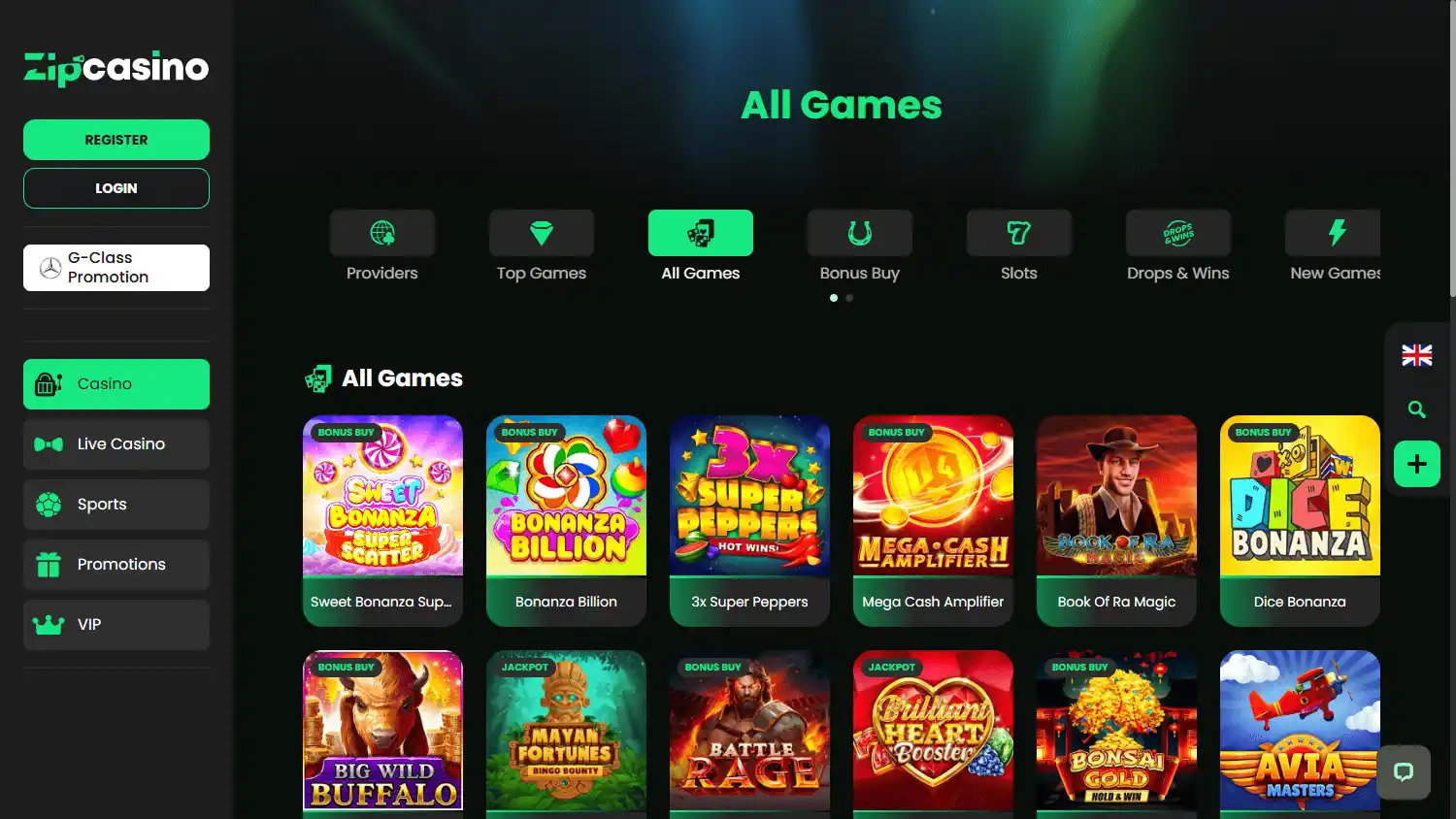 Zip Casino screenshot 2