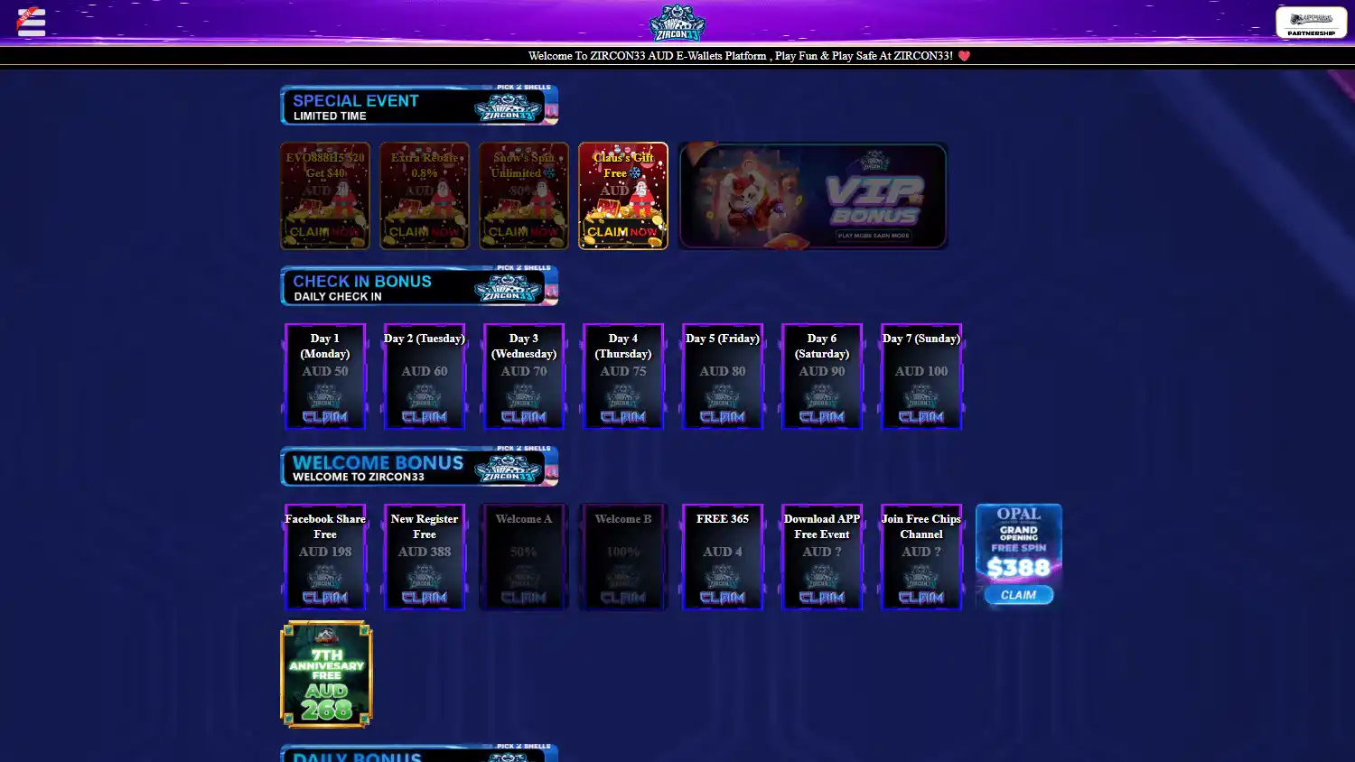Zircon33 Casino screenshot 2
