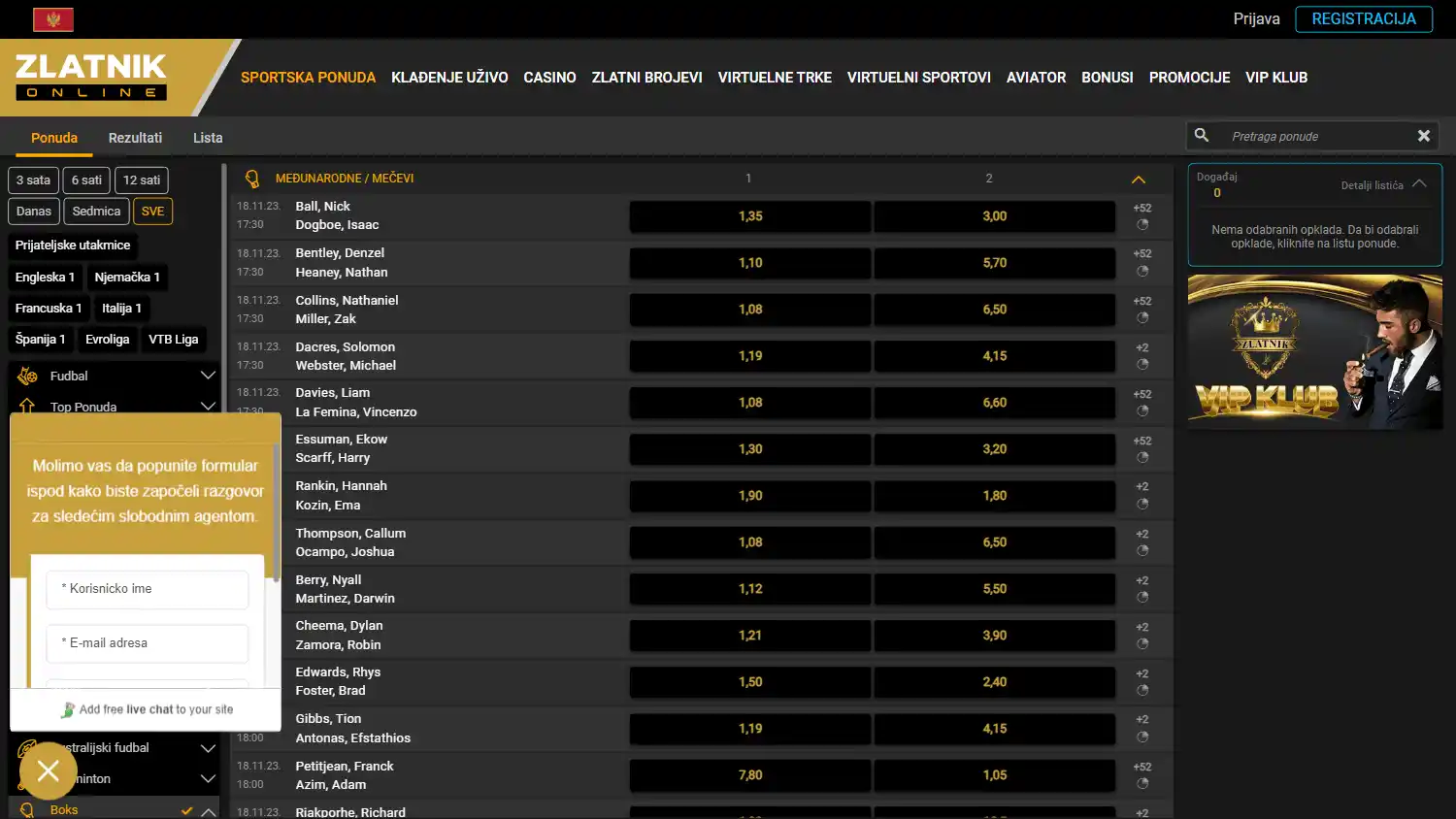 Zlatnik Casino screenshot 1