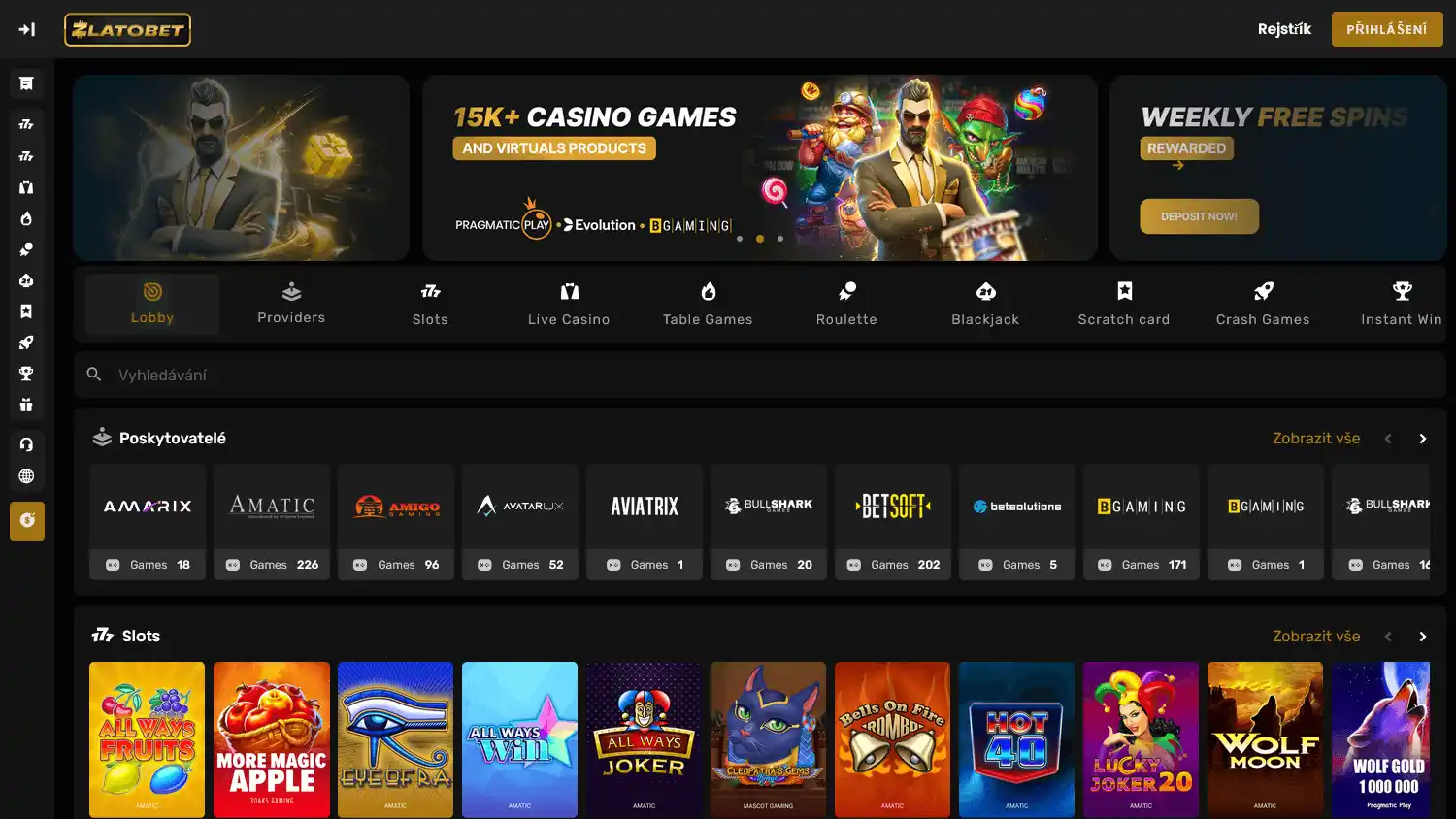 Zlatobet Casino screenshot 1