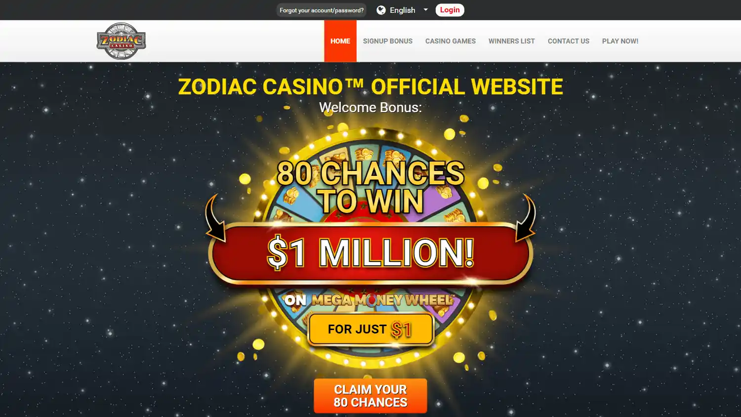Zodiac Casino UK screenshot 2