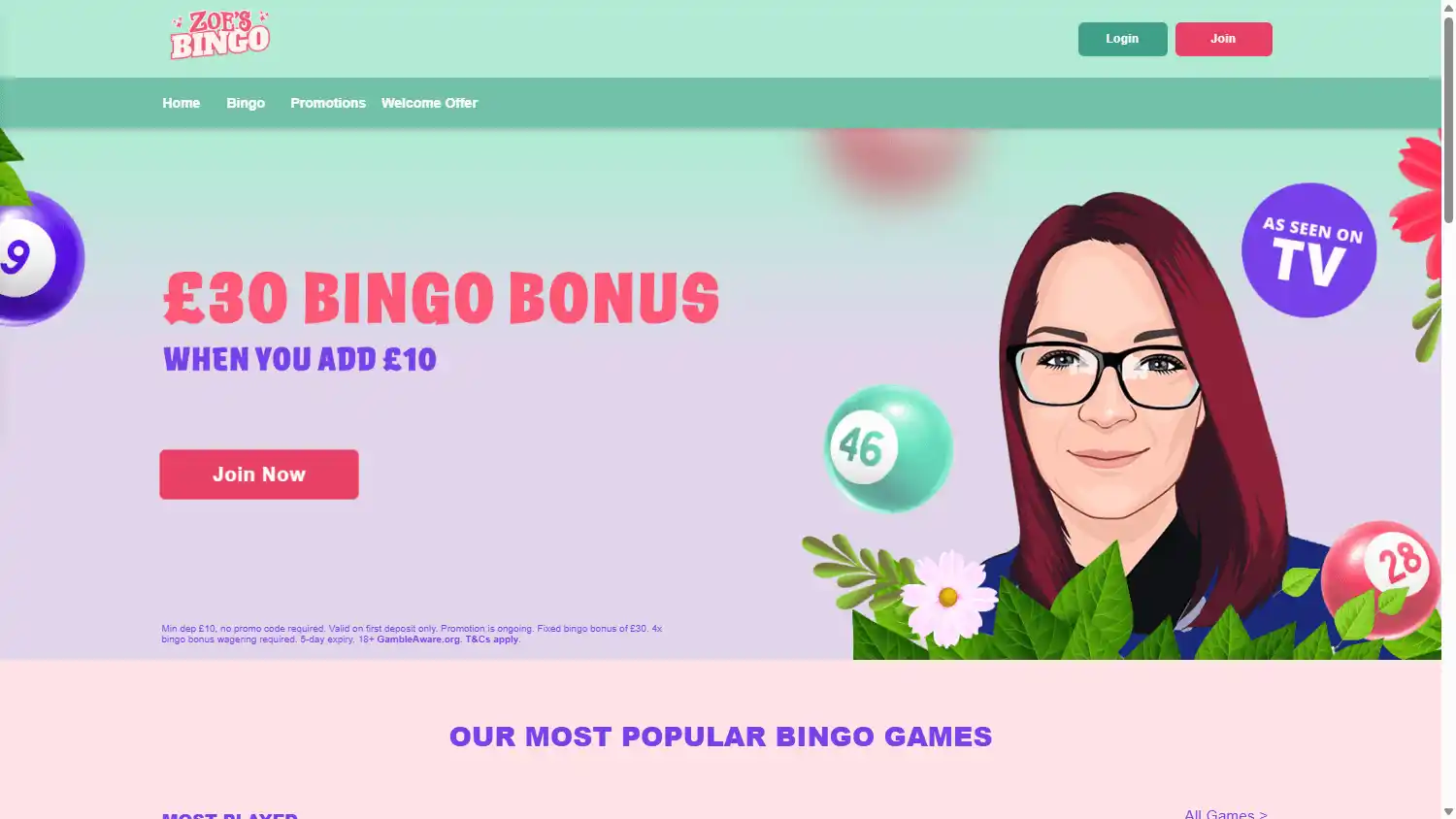 Zoe's Bingo Casino screenshot 1