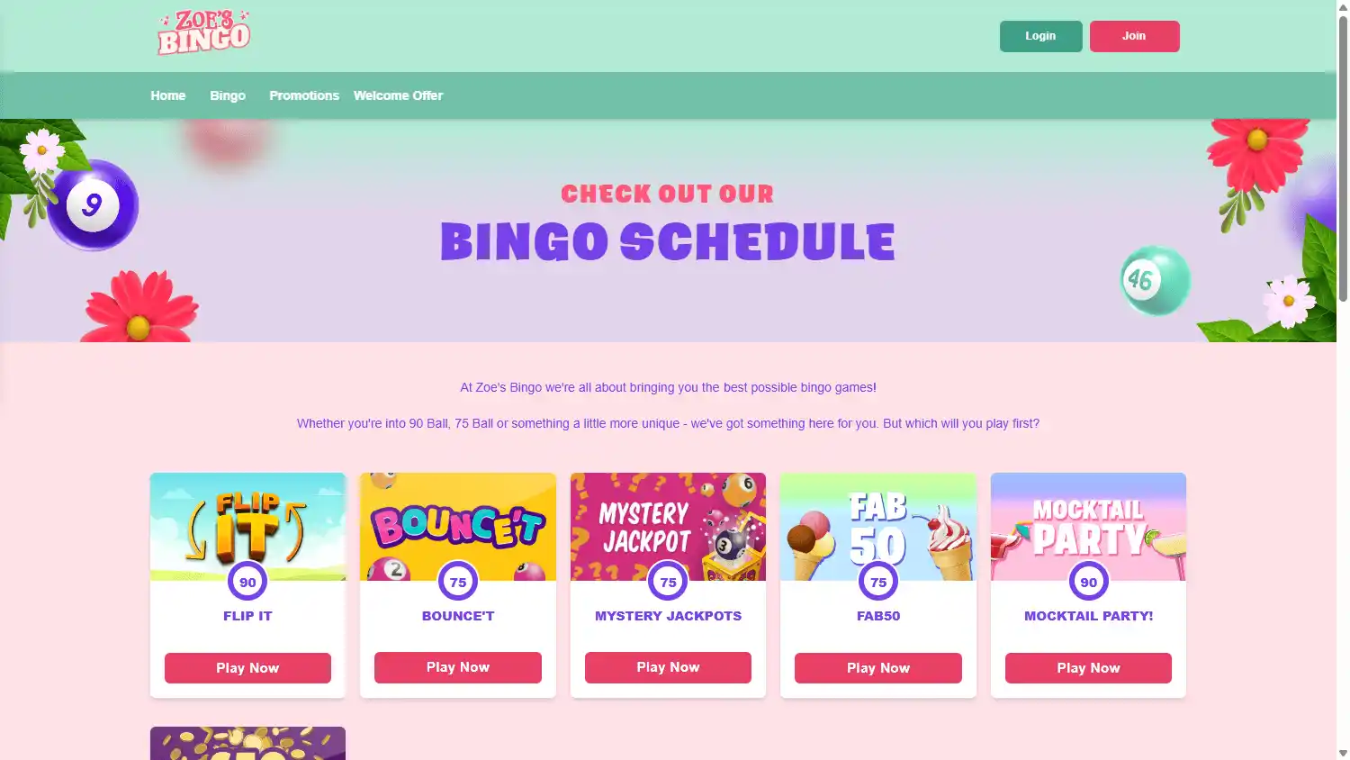 Zoe's Bingo Casino screenshot 2
