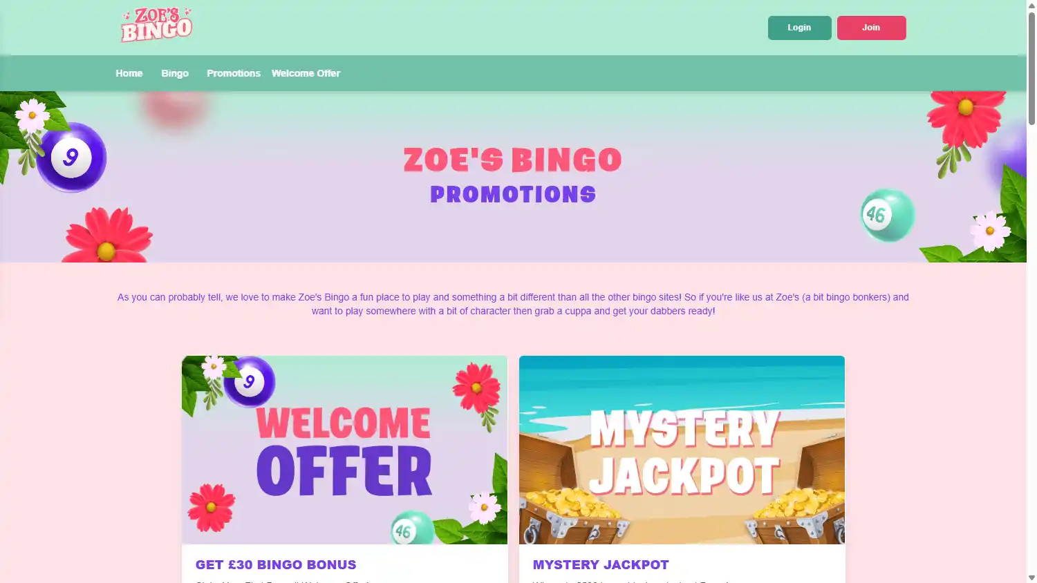 Zoe's Bingo Casino screenshot 3