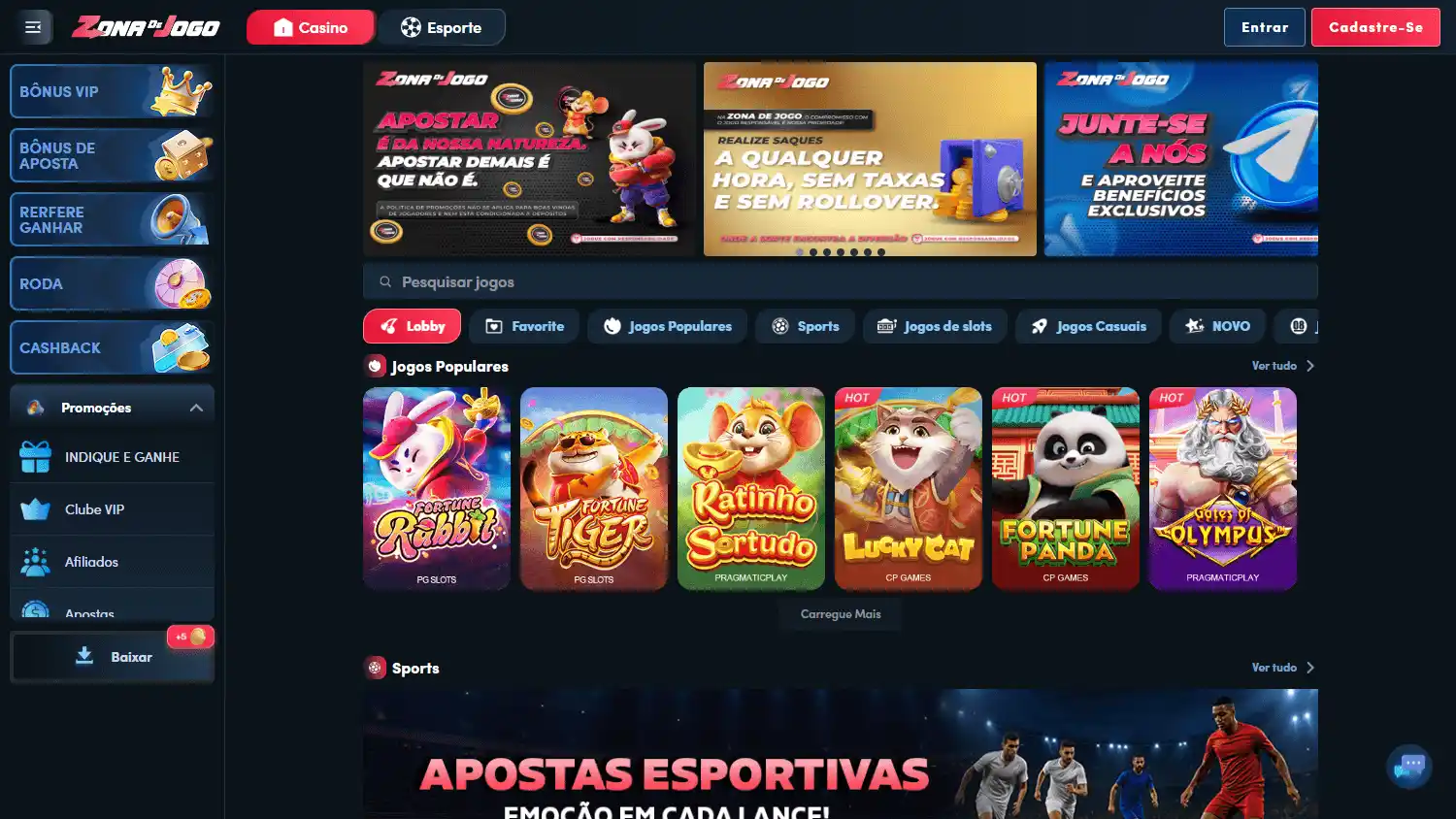 ZonaDeJogo Casino screenshot 1