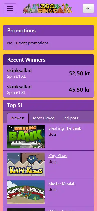 ZooBingo Casino screenshot 5